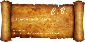 Czimbalmos Bars névjegykártya